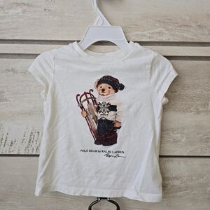 Ralph Lauren Bear White Short Sleeve Tee